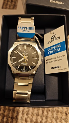Casio edifice slim line black - edifice, line,